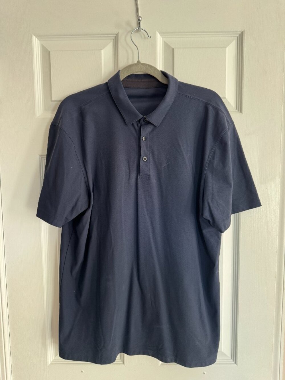 lululemon Navy Blue Short-Sleeve Polo Men’s L